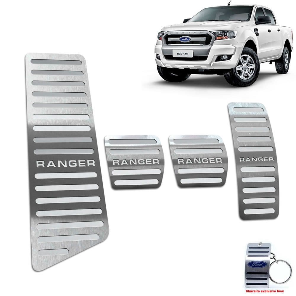 Pedaleira Manual Descanso Ford Ranger 2017 A 2020 Prata