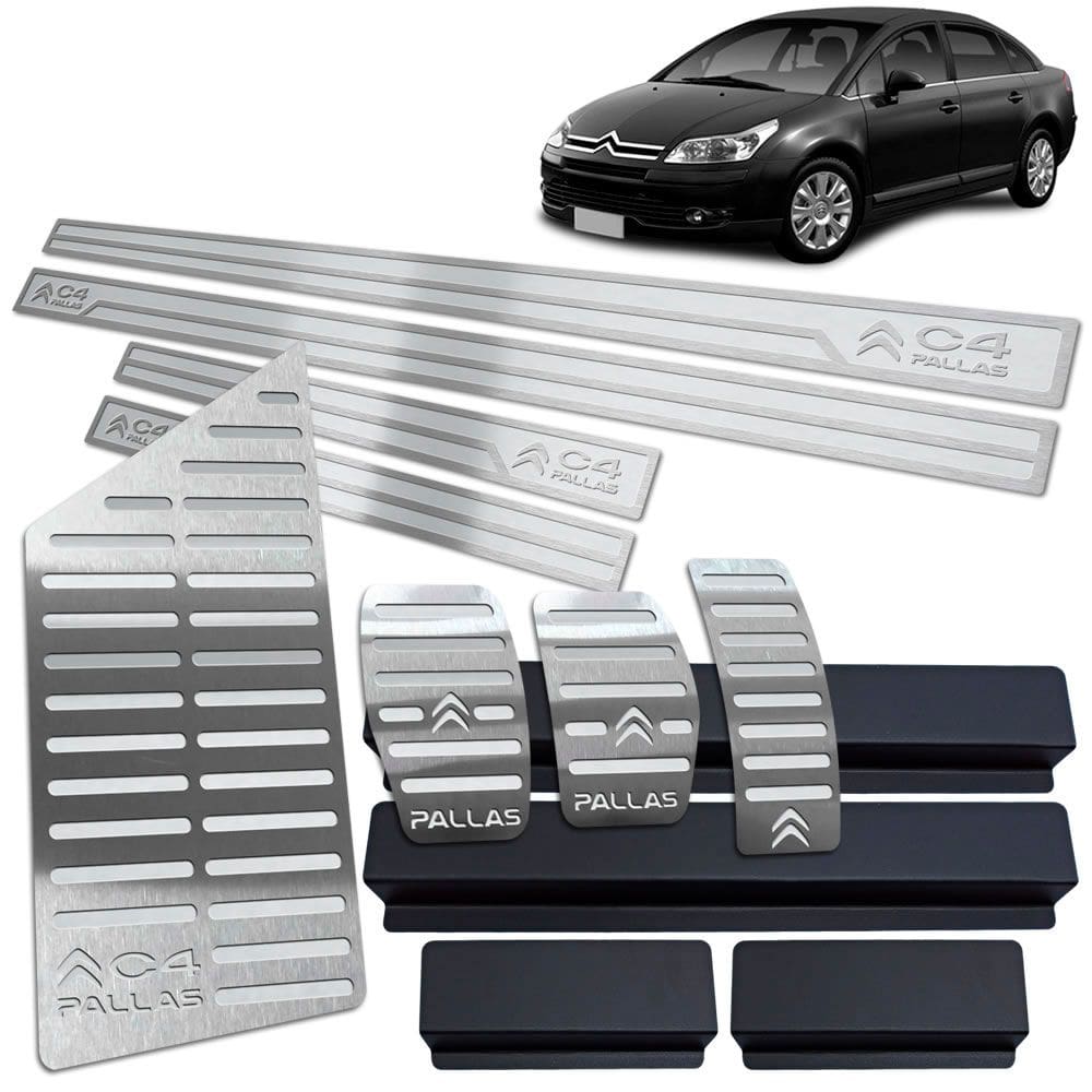 Descanso Pedaleira Manual Soleira C4 Pallas 2005 A 2013 Inox