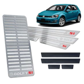 Descanso + Soleira Relevo Vinil Golf Tsi 2014/2019 SI Prata