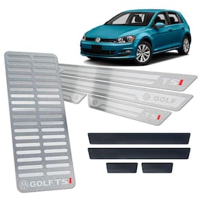 Descanso + Soleira Relevo Vinil Golf Tsi 2014/2019 I Prata