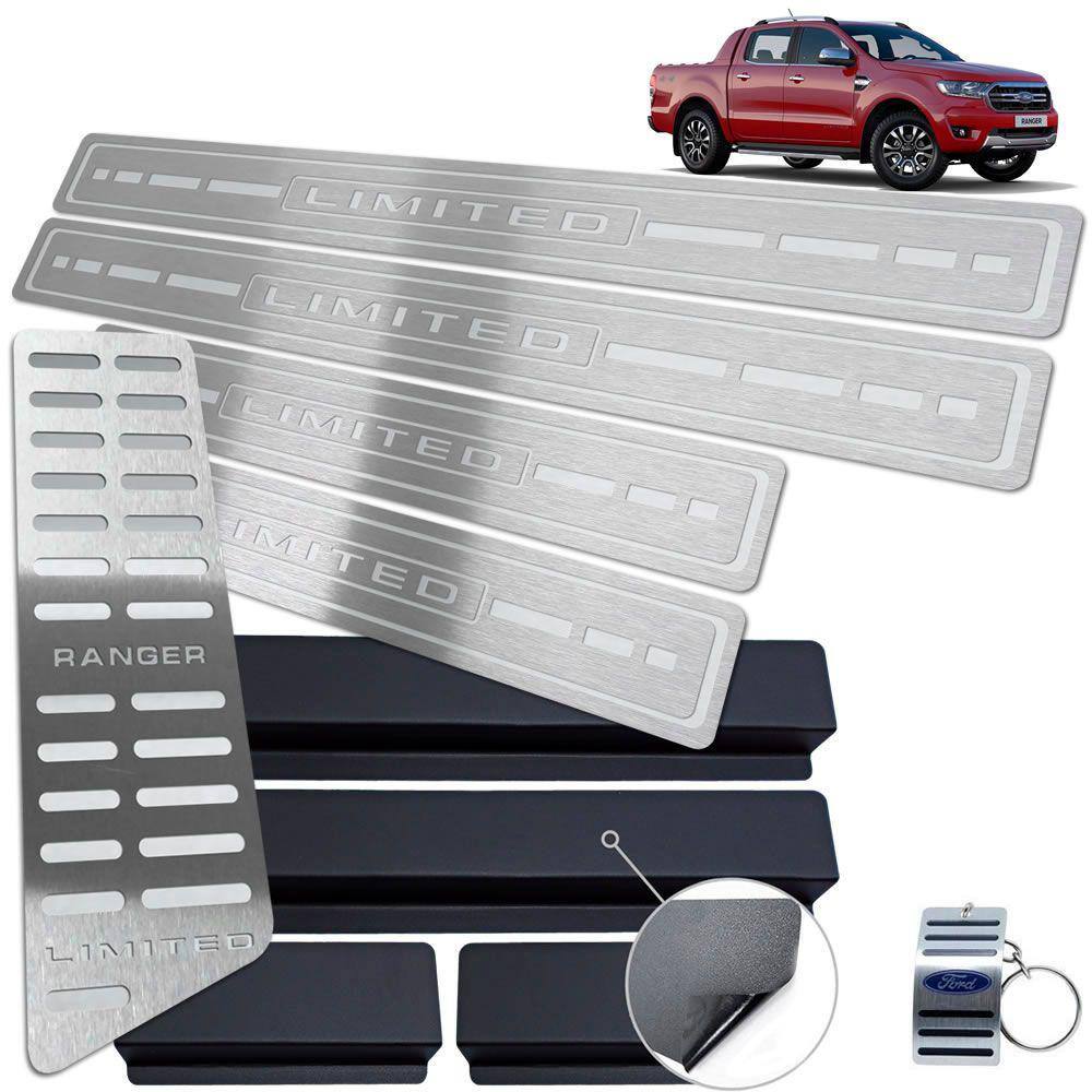 Descanso Soleira Ranger Limited 2017 2020 Prata Baixo Relevo