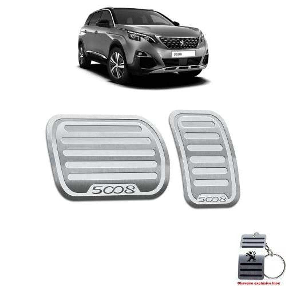 Pedaleiras Em Aço Inox Peugeot 5008 Prata