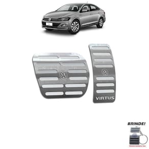 Pedaleiras Virtus 2018 A 2020 Automático Prata Em Aço Inox