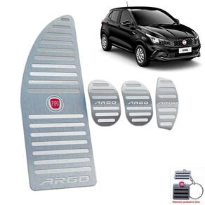 Pedaleiras Com Descanso Fiat Argo Manual Prata