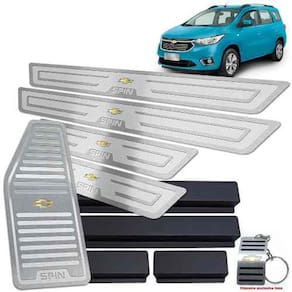 Descanso + Soleira Vinil Chevrolet Spin Prata Alto Relevo