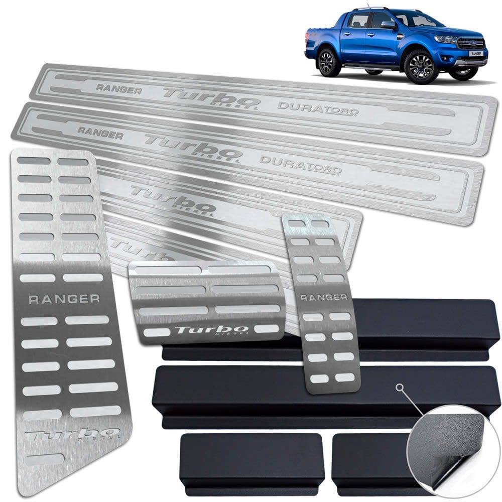 Descanso Pedaleira Soleira Ranger Turbo 2017 A 2020 Prata