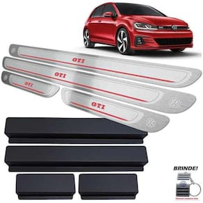 Soleiras Prata Alto Relevo Golf Gti 2014 A 2019 + Vinil