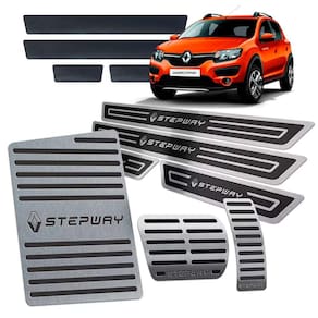 Pedaleira Descanso Soleira Sandero Stepway 2014/19 Aut Preto