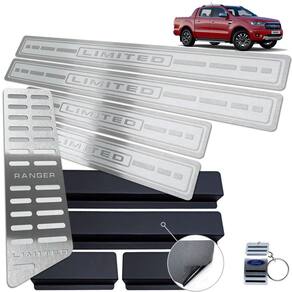 Descanso Soleira Ranger Limited 2017 2020 Prata Alto Relevo