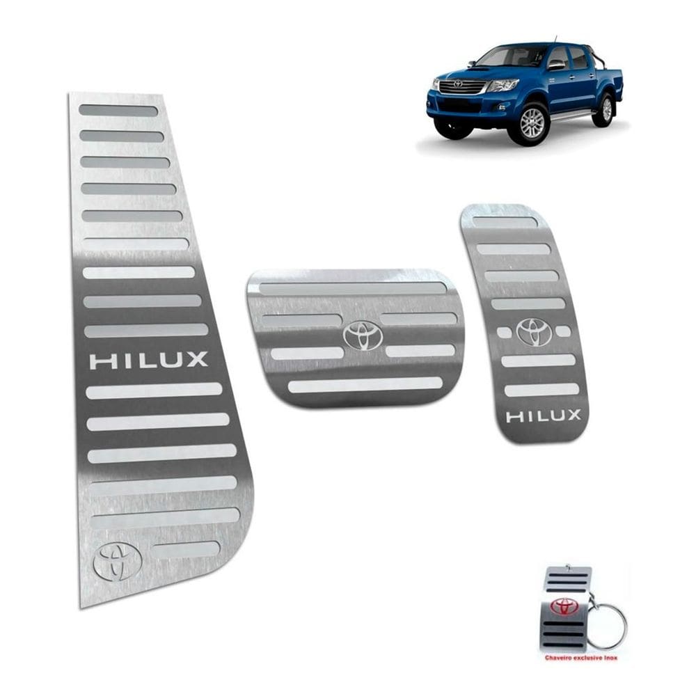 Pedaleira Com Descanso Hilux 2006 a 2012 Automático Prata