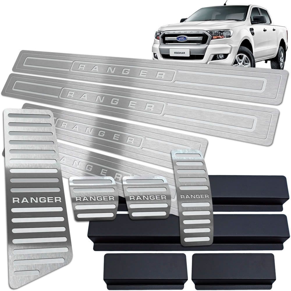 Soleira Pedaleira Manual Descanso Ranger 2017 2020 Prata