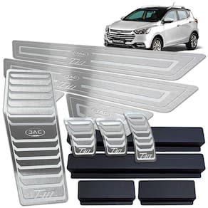 Soleiras Vinil Pedaleiras Descanso Jac T40 Manual Prata BR