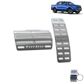Pedaleira Automático Ford Ranger Turbo 2017 A 2020 Prata