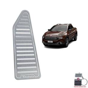 Descanso De Pé Fiat Toro 2016 A 2021 Em Aço Inox Prata