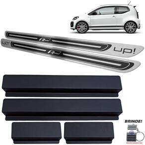 Soleiras Volkswagen Up R-line 2 Portas Preto Alto Relevo