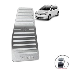 Descanso De Pé Em Aço Inox Nissan Livina 2010/2014 Prata