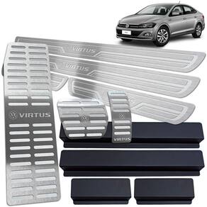 Soleira Pedaleira Descanso Virtus 2018 A 2020 Prata BR Auto