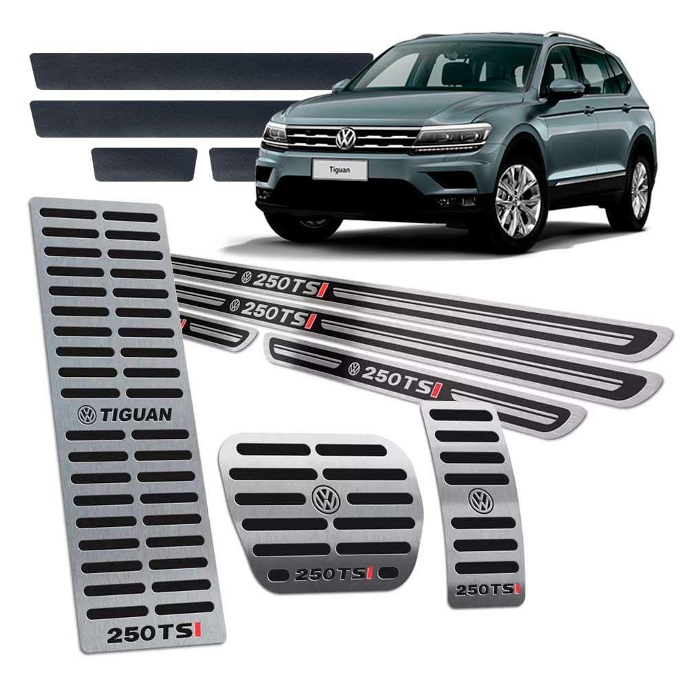 Soleira Pedaleira Descanso Tiguan 250 Tsi 18/20 Preto Relevo