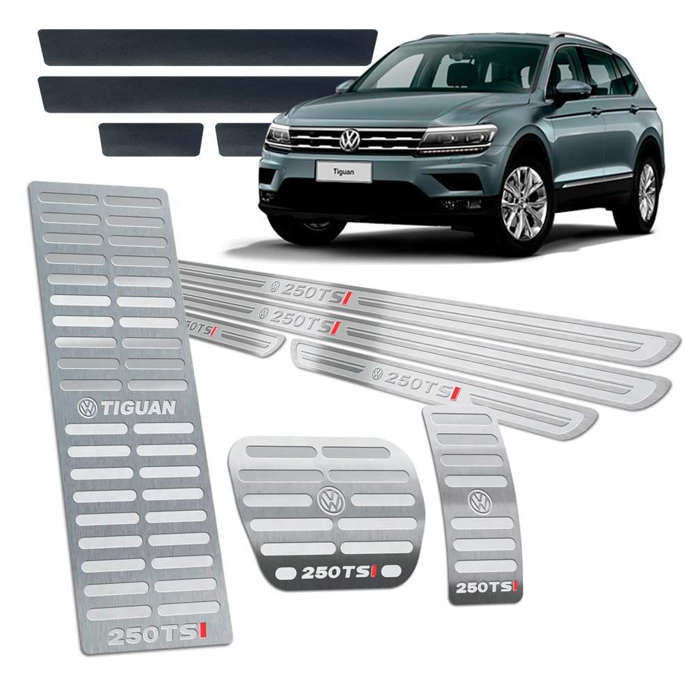 Soleira Pedaleira Descanso Tiguan 250 Tsi 18/20 Prata Relevo