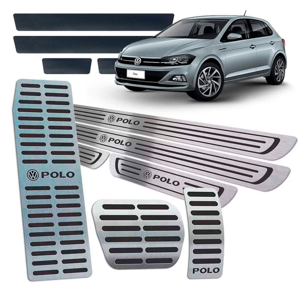 Soleira VINIL Pedaleira Descanso Novo Polo 2018 Preto BR A