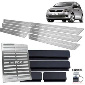 Soleira Com Descanso Aço Inox Fox 2004/2014 Prata