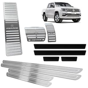 Soleira Pedaleira Descanso Amarok 11 19 Auto Prata BR Vinil