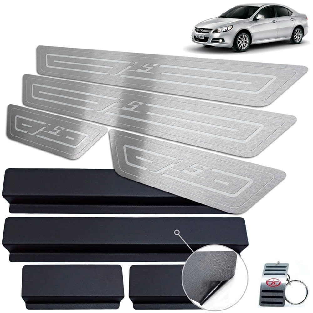 Soleira Aço Inox Jac J5 2011 A 2016 Prata Baixo Relevo