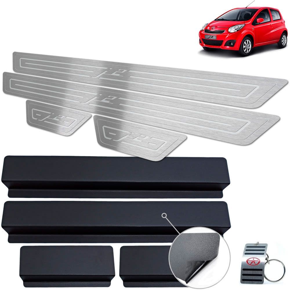 Soleira Aço Inox Jac J2 2012 A 2016 Prata Baixo Relevo