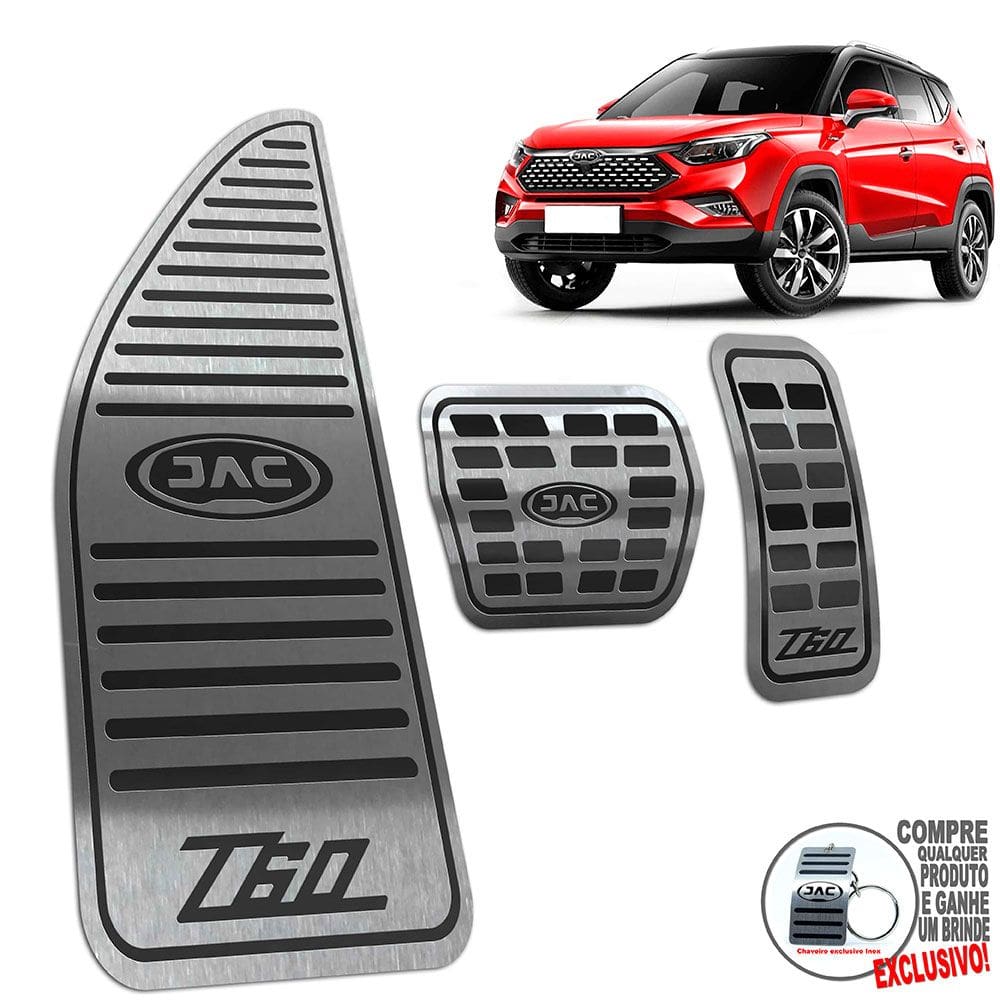 Descanso + Pedaleira Automático Aço Inox Jac T60 Preto