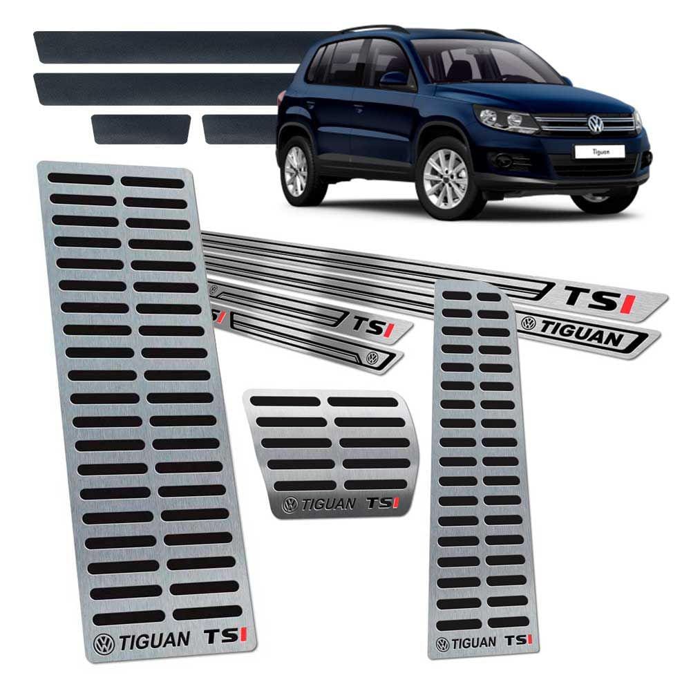 Soleira + Pedaleira + Descanso Tiguan Tsi 2012/2017 I Preto