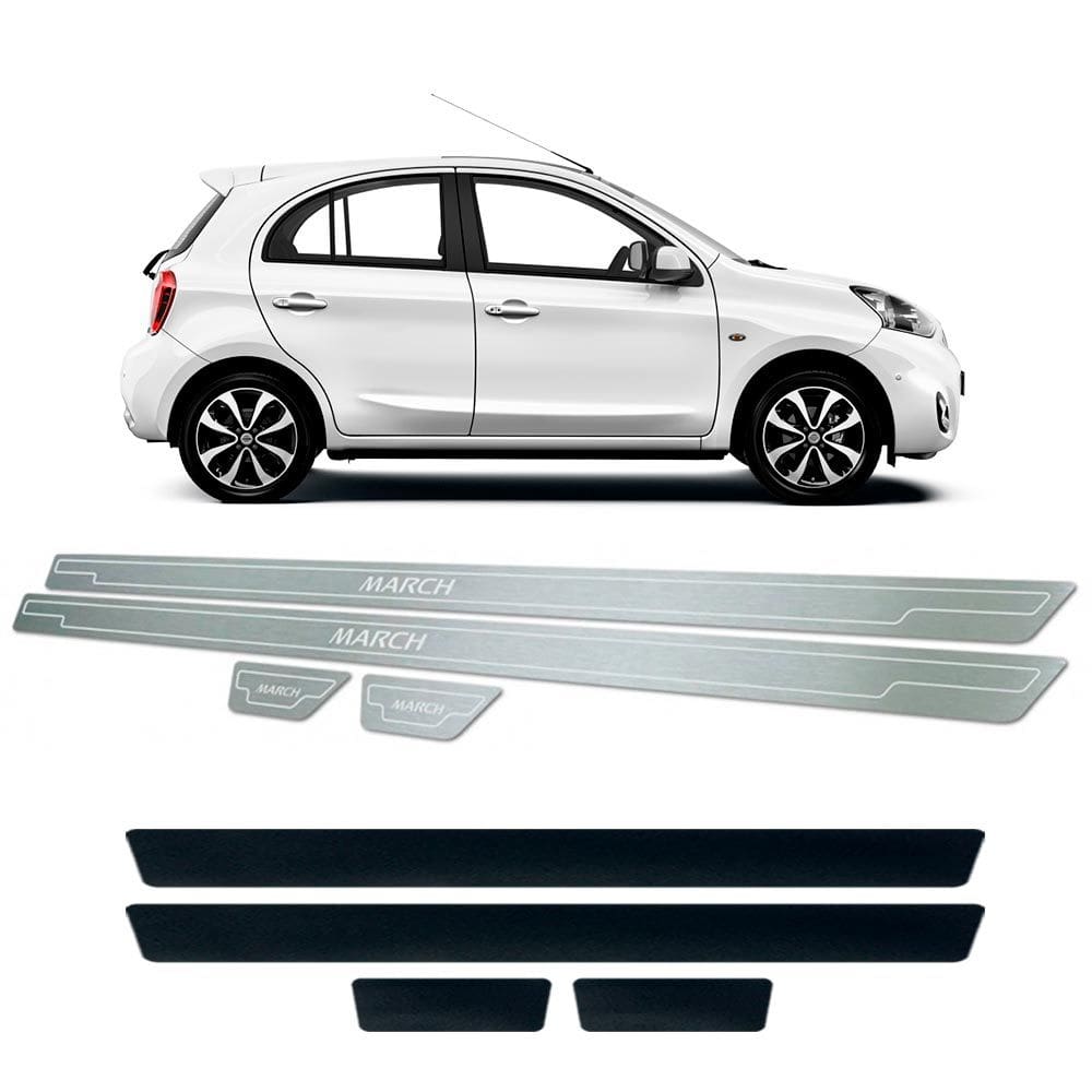 Soleira + Vinil Nissan March 2011 Até 2013