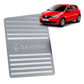 Descanso De Pé Sandero 2014/2019 Prata Aço Inox