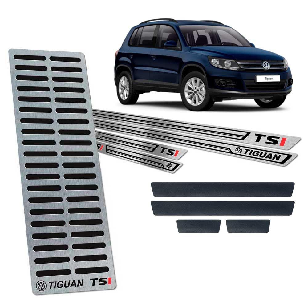 Descanso + Soleiras +Vinil Tiguan Tsi 2012/2017 I Preto