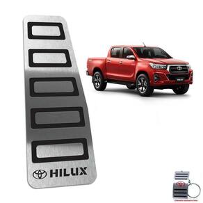 Descanso De Pé Em Aço Inox Hilux 2016 A 2019 Preto