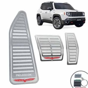 Pedaleiras Com Descanso Jeep Renegade Trailhawk Prata
