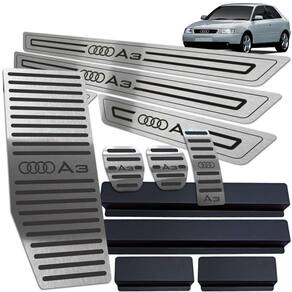Pedaleira Manual Descanso Soleira Audi A3 1996 A 2006 Preto