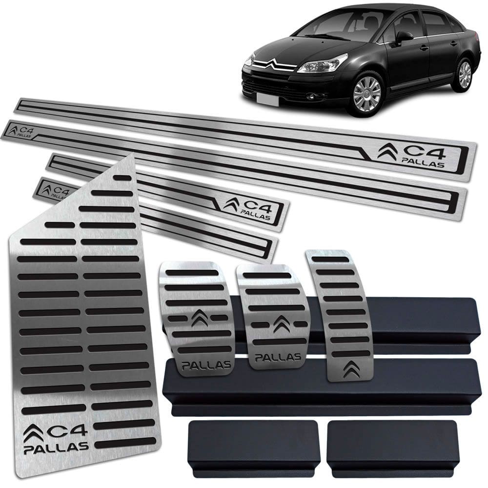 Soleira Pedaleira Descanso C4 Pallas 2005 2013 Manual Preto