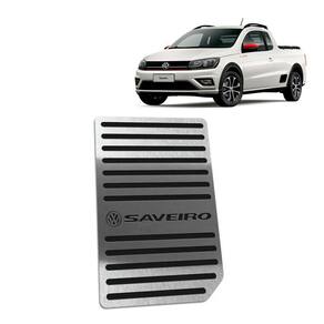 Descanso De Pé Volkswagen Saveiro G7 Aço Inox Preto