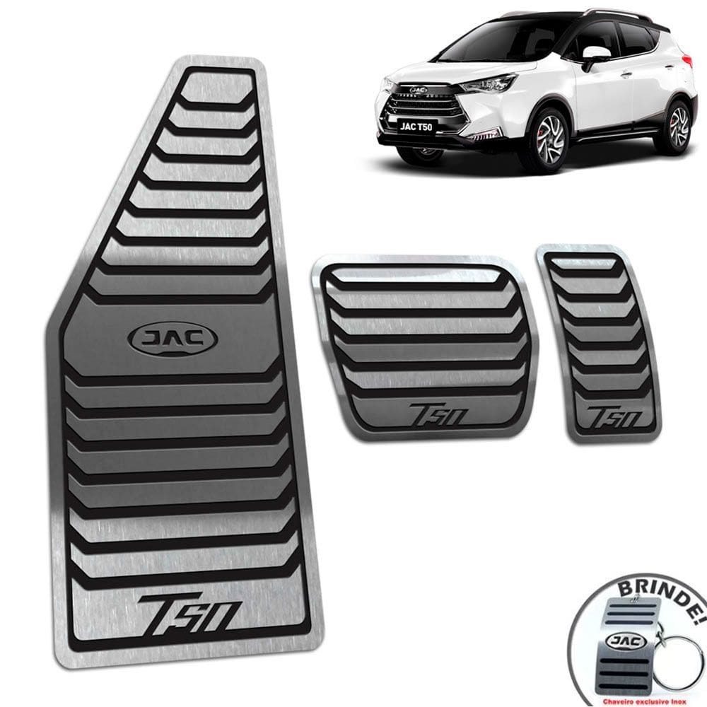 Descanso + Pedaleira Automático Aço Inox Jac T50 Preto