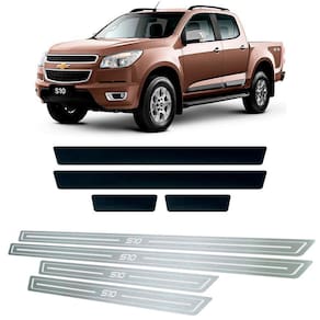 Soleira + Vinil Chevrolet S10 2012 Até 2016