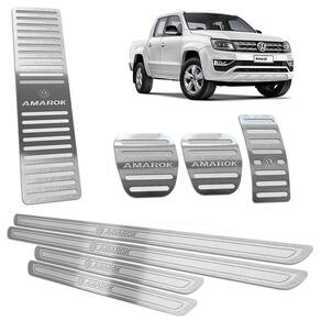 Soleira Pedaleira Descanso Amarok 11 19 Manual Prata AR