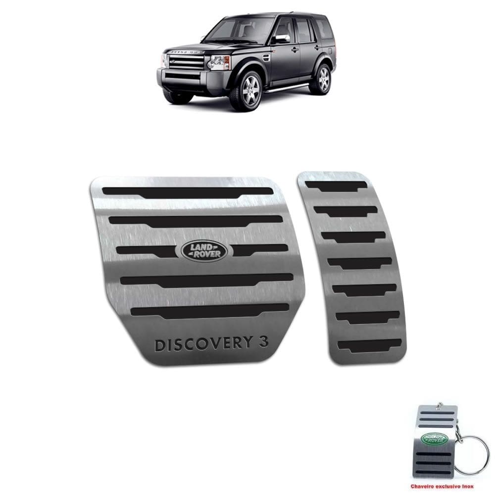 Pedaleiras Em Aço Inox Discovery 3 2005/2009 Preto