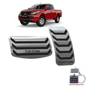 Pedaleiras Mitsubishi L200 Triton 2018/2020 Automático Preto