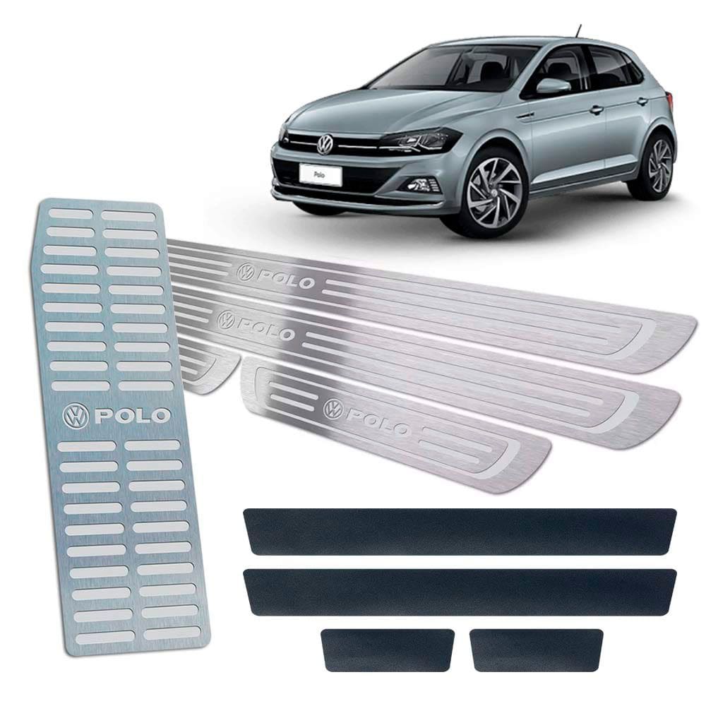 Soleira VINIL Descanso Novo Polo 2018 Aço Inox Prata BR