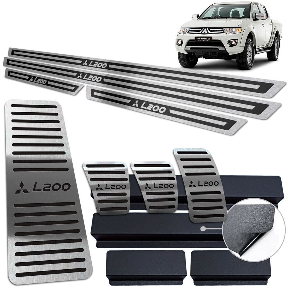 Soleira Pedaleira Descanso L200 triton 2008/2017 Manual Preto AR