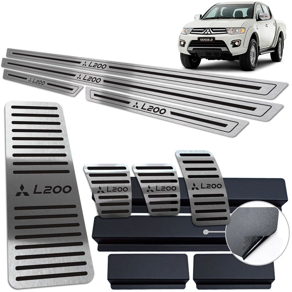 Soleira Pedaleira Descanso L200 triton 2008/2017 Manual Preto BR