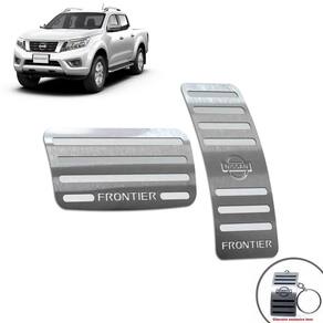Pedaleiras Em Aço Inox Nissan Frontier 2018/2020 Prata