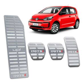 Descanso + Pedaleiras Inox Up 170 Tsi 2018/2020 Prata