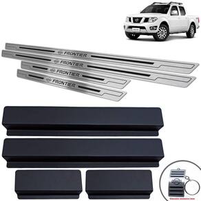 Soleira Nissan Frontier 2005/2017 Preto Baixo Relevo + Vinil