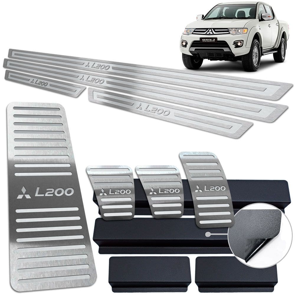 Soleira Pedaleira Descanso L200 triton 2008/2017 Manual Prata AR